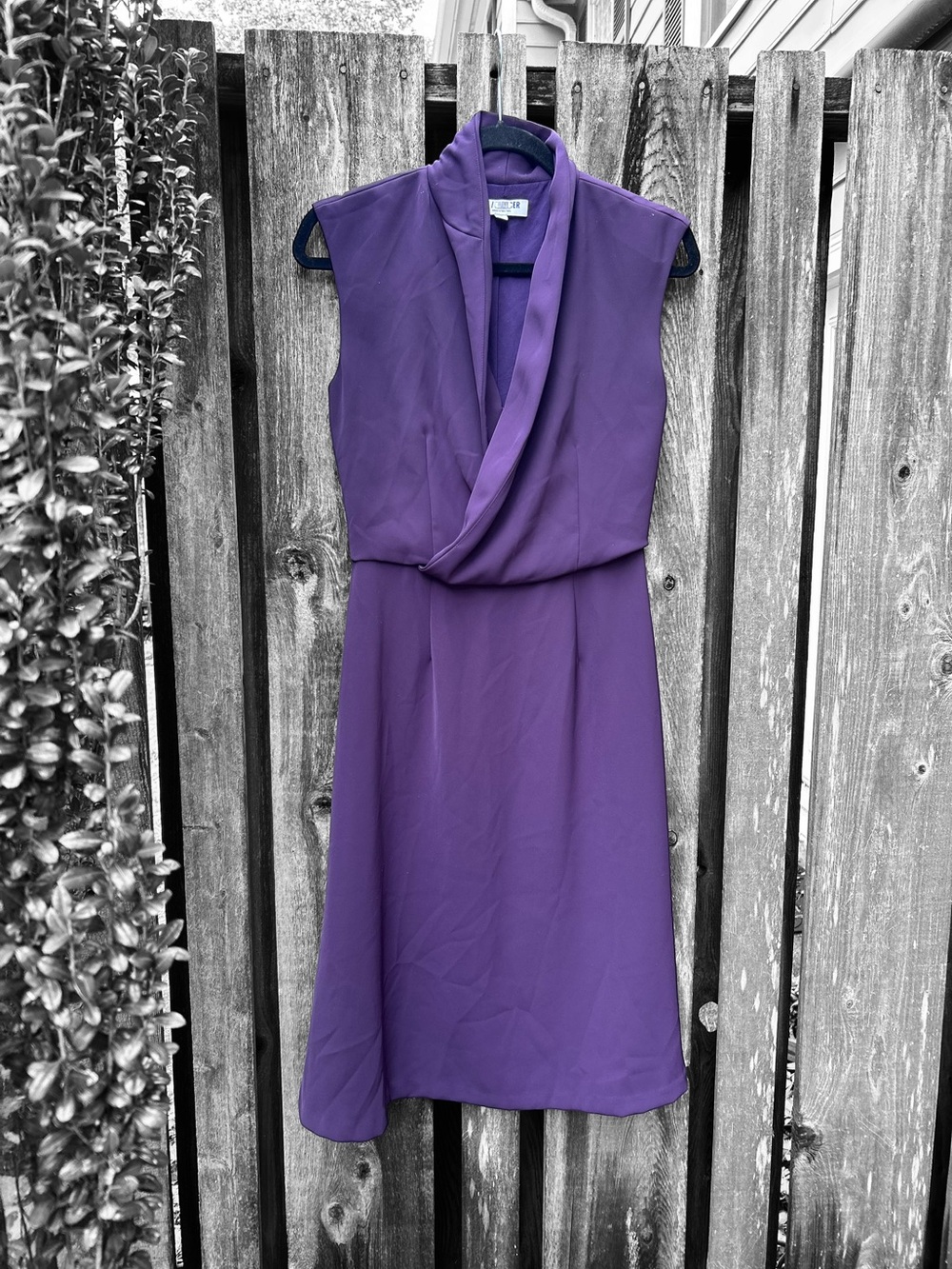 Of Mercer Purple Burgundy Sleeveless All Occasion Shift Dress Size 2